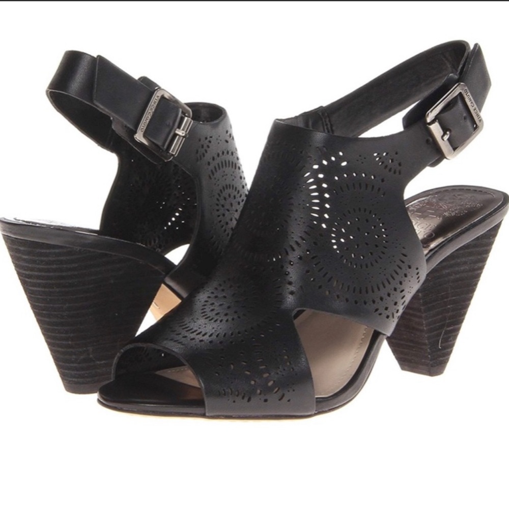 Vince Camuto Ellezi Cutout Leather Sandal Size 8.5